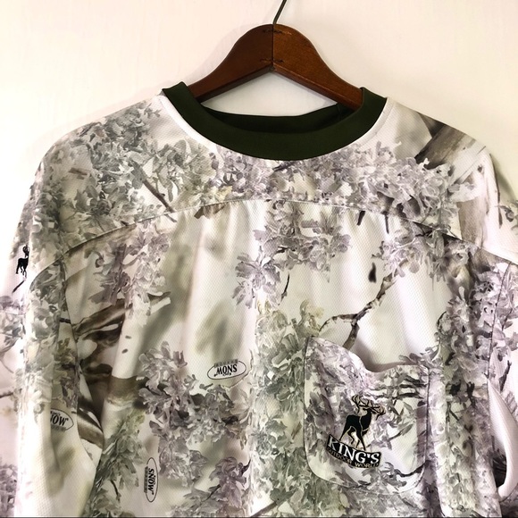 King’s Outdoor World Long Sleeve Snow Shadow Camo T-Shirt, Large - Picture 3 of 7